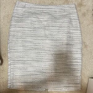 Ann Taylor Textured Black and White Pencil Skirt